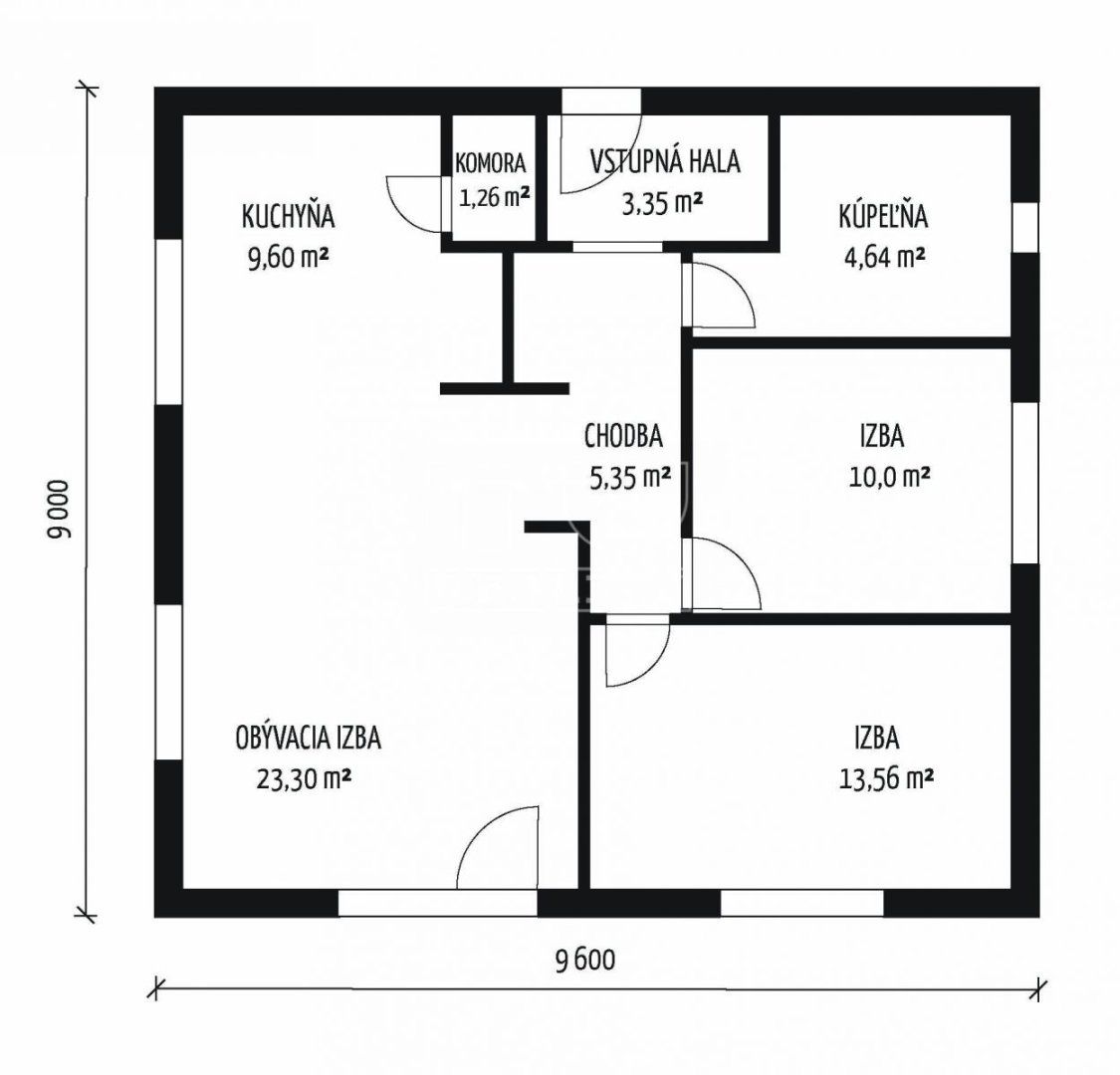 Novostavba 3 izboveho rodinného domu na pozemku s výmerou 680m2, Zvolen