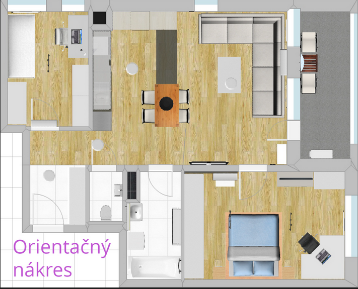 Vyhľadávaný projekt SLNEČNICE- novostavba 3 izb. svetlého bytu v nadštandarde, s pekným výhľadom.