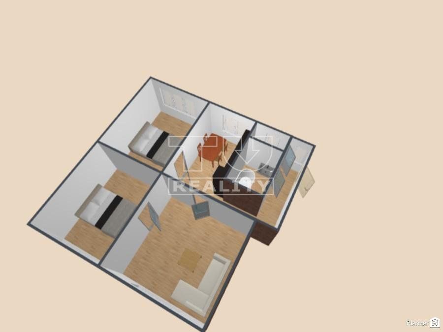 Trojizbový tehlový byt v pôvodnom stave, 70 m2 na ulici 1. mája v Novom Meste nad Váhom
