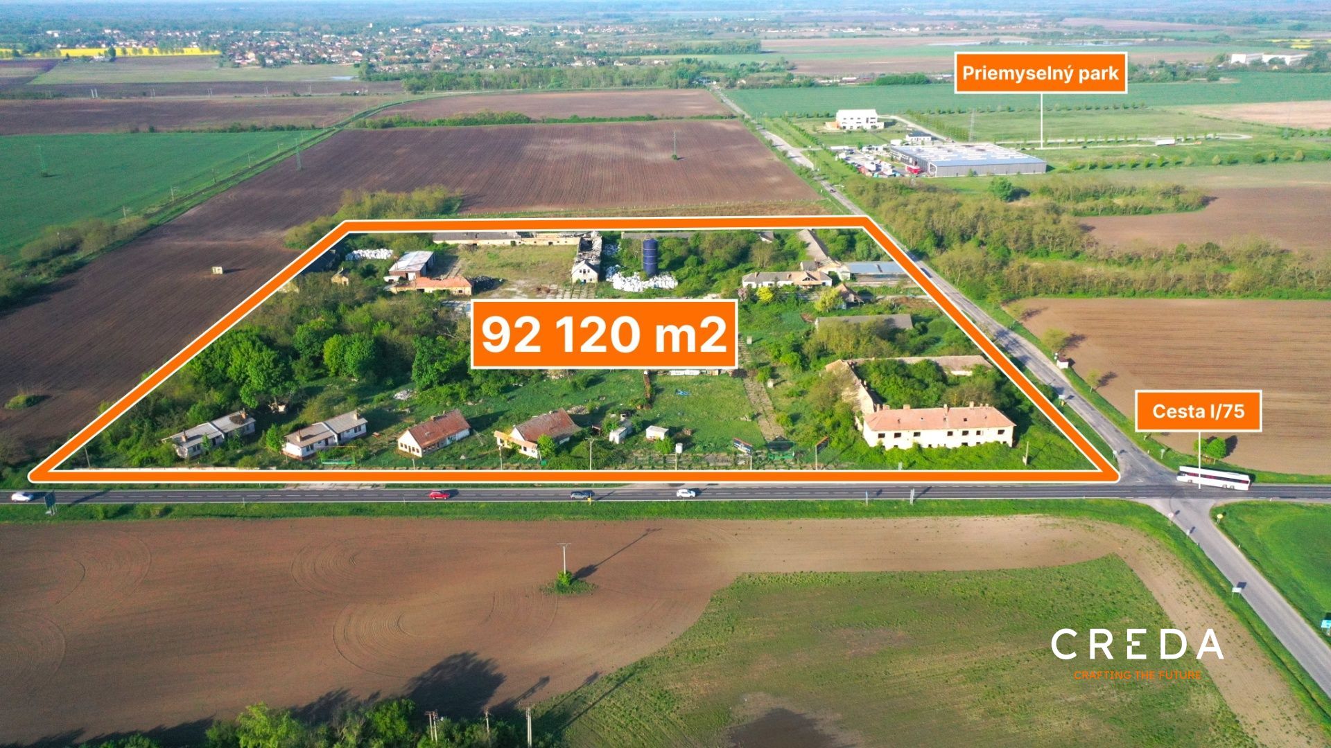 CREDA | predaj priemyselné pozemky od 5 000 m2, Palárikovo