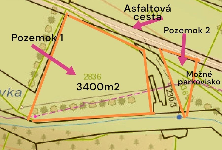 Pozemok 3400 m2 rovinatý na výstavbu chaty Banská Bystrica-Ľubietová predaj