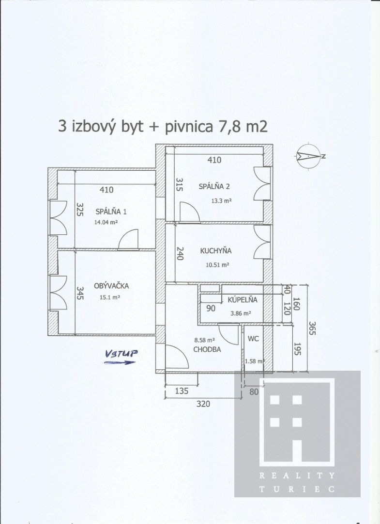 3 izbový tehlový byt v širšom centre Martina +dohoda ceny