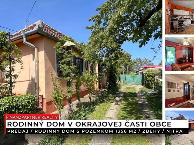 Rodinný dom s pozemkom 1356 m2, Zbehy, Nitra