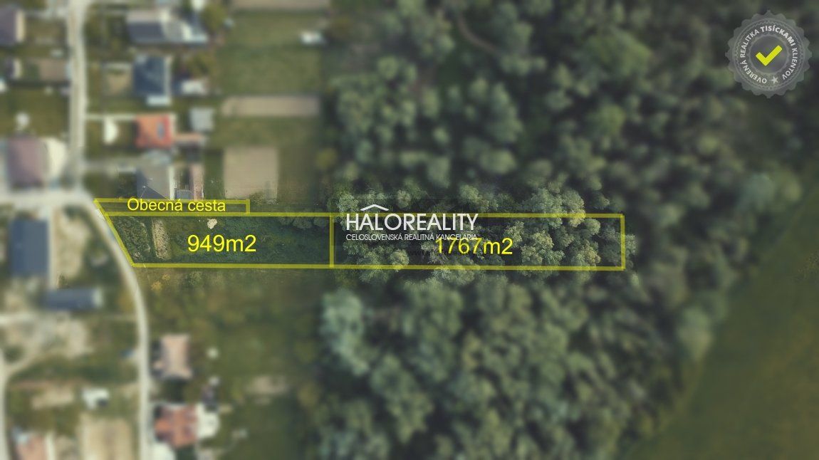 HALO reality - Predaj, pozemok pre rodinný dom   2716 m2 Čermany - EXKLUZÍVNE HALO REALITY