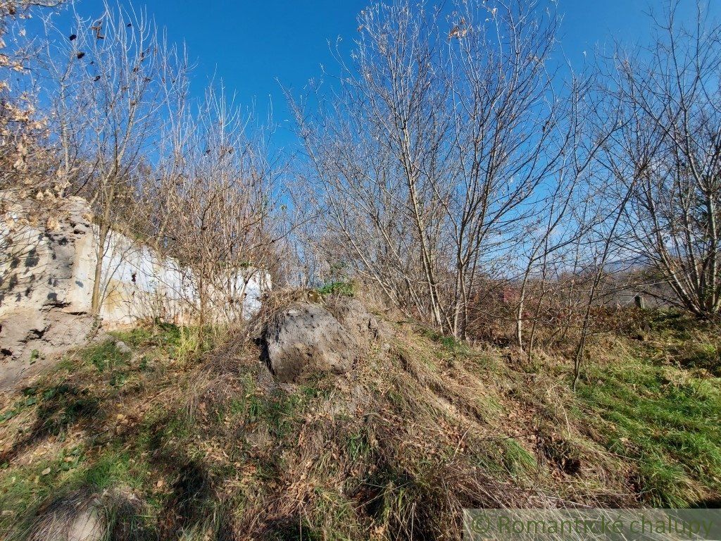 Pozemok s pozostatkami starého domu na okraji obce Pastovce blízko rieky Ipeľ