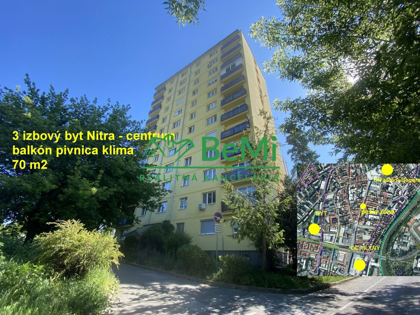 3 izbový byt 70 m2 s balkónom Nitra centrum Staré mesto ID 483-113-MIG