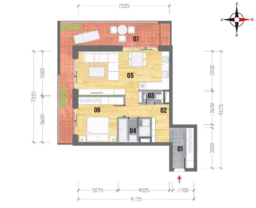 POSLEDNÝ 2 IZBOVÝ BYT V NOVOSTAVBE | 56m2 + 26m2 TERASA | 2x PARKING | PIVNICA | PANORÁMA