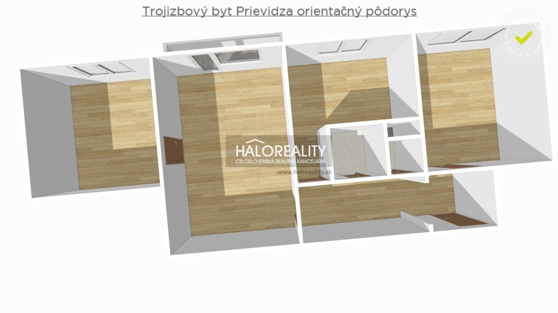 HALO reality - Predaj, trojizbový byt Prievidza, Staré Mesto - Prievidza