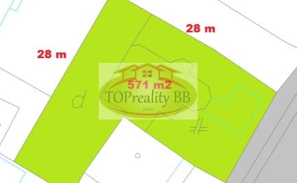 Slnečný rovinatý pozemok 571 m2, 19 km od B. Bystrice - cena 50 000€