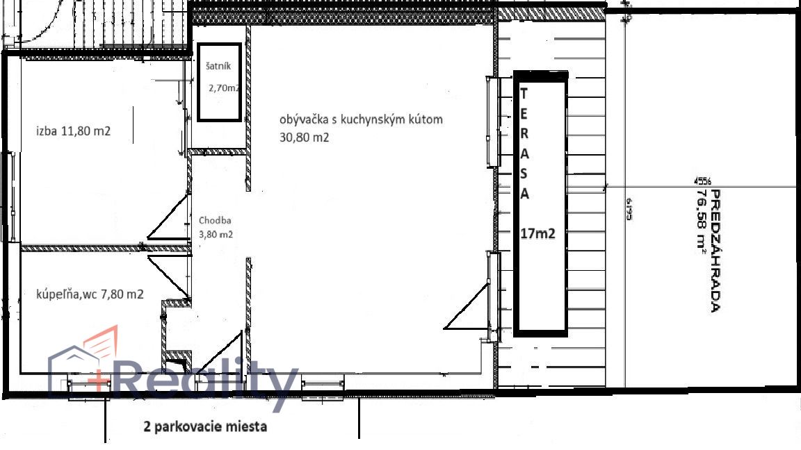 Galéria: PLUS REALITY I  Priestranný 2 izbový byt s terasou a záhradkou v meste Stupava na predaj! 