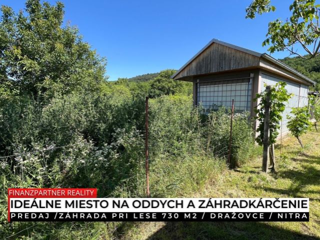 Záhrada pri lese 730 m2, Dražovce, Nitra