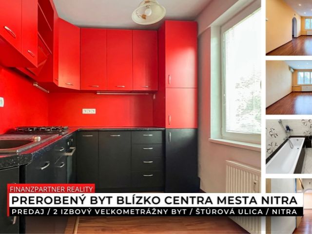2 izbový veľkometrážny byt, Štúrová, Nitra + 3D