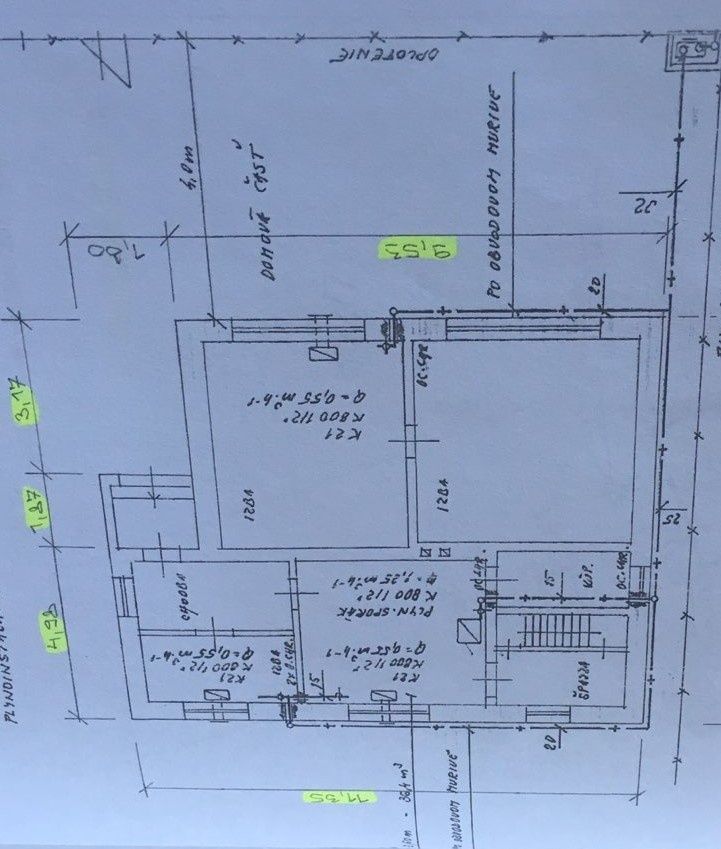 Rodinný dom Zbehy s pozemkom 2000 m2, investičná príležitosť výstavby 4 domov