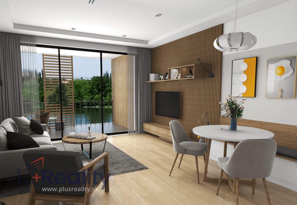 Galéria: PLUS REALITY I 1 izbový apartmán s terasou v projekte BlueWave Riverside Piešťany na predaj! 