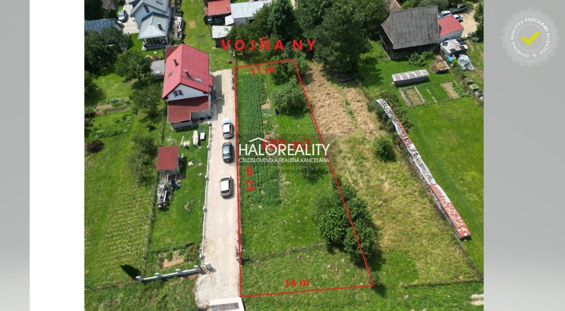 HALO reality - Predaj, pozemok pre rodinný dom   680 m2 Vojňany - EXKLUZÍVNE HALO REALITY