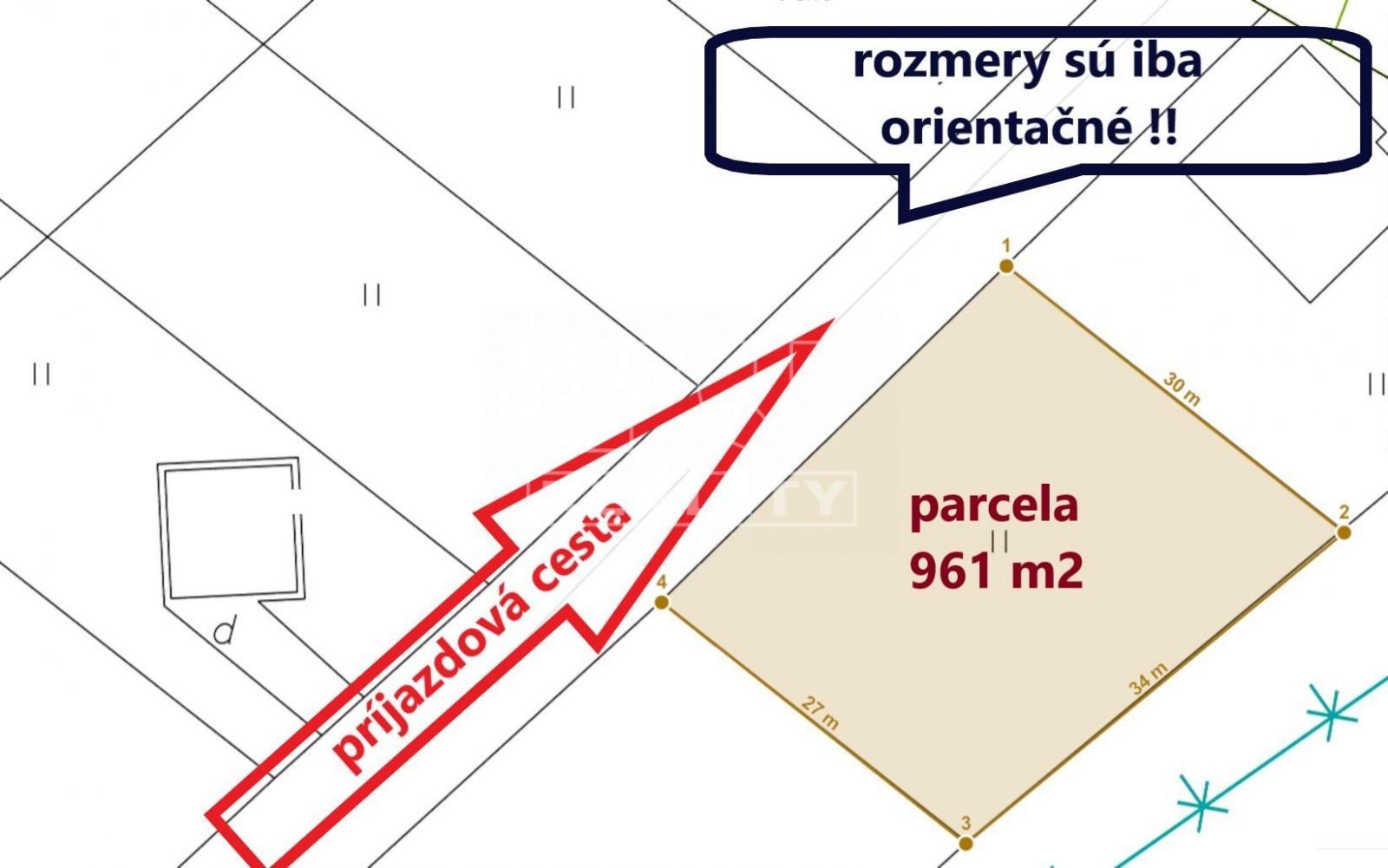 Stavebný pozemok, Kapušany pri Prešove, 961 m2