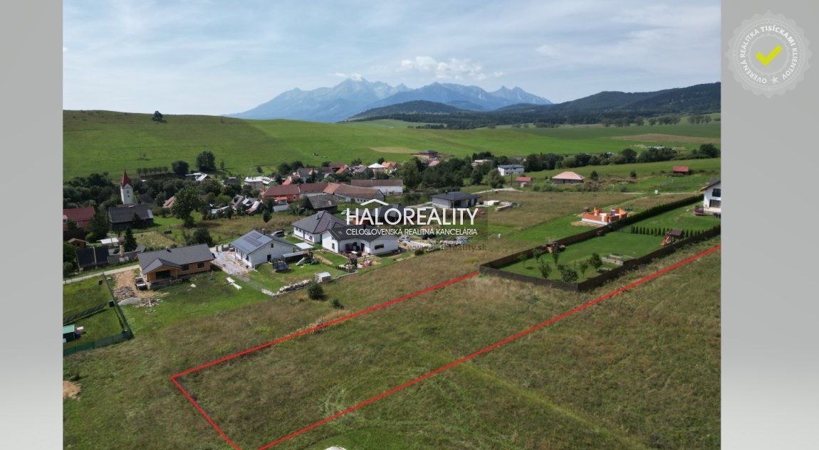 HALO reality - Predaj, pozemok pre rodinný dom   1600 m2 Vojňany - EXKLUZÍVNE HALO REALITY