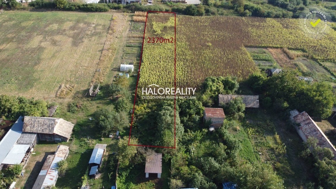 HALO reality - Predaj, záhradný pozemok   2370 m2 Tornaľa, Alexandra Pénteka - EXKLUZÍVNE HALO REALITY