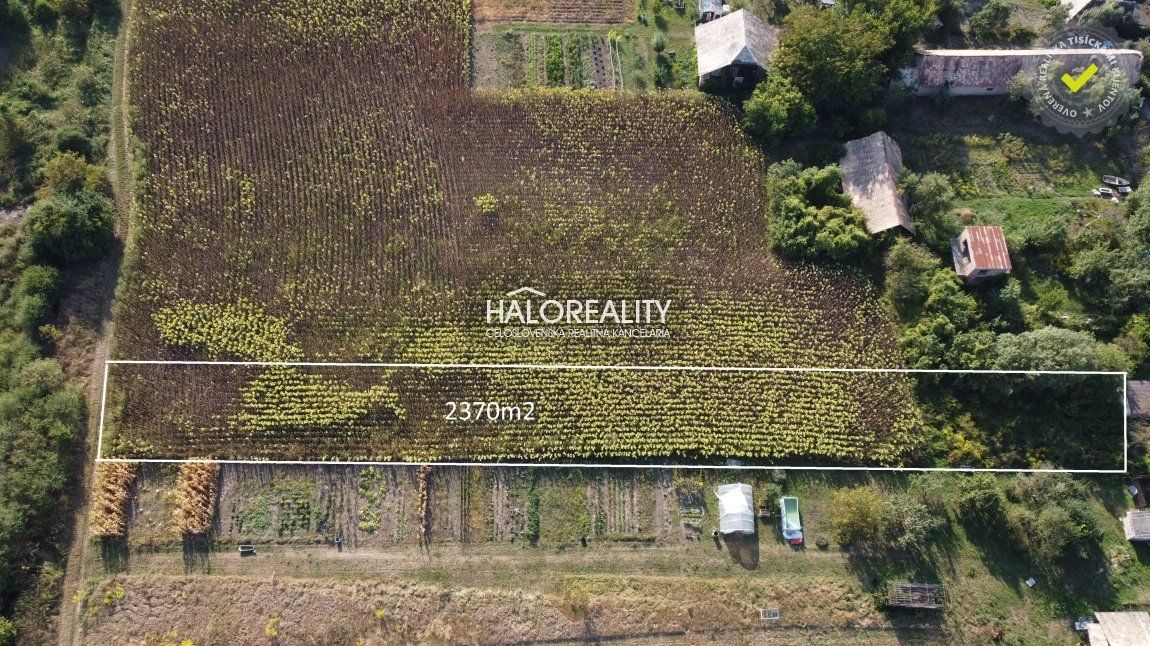 HALO reality - Predaj, záhradný pozemok   2370 m2 Tornaľa, Alexandra Pénteka - EXKLUZÍVNE HALO REALITY