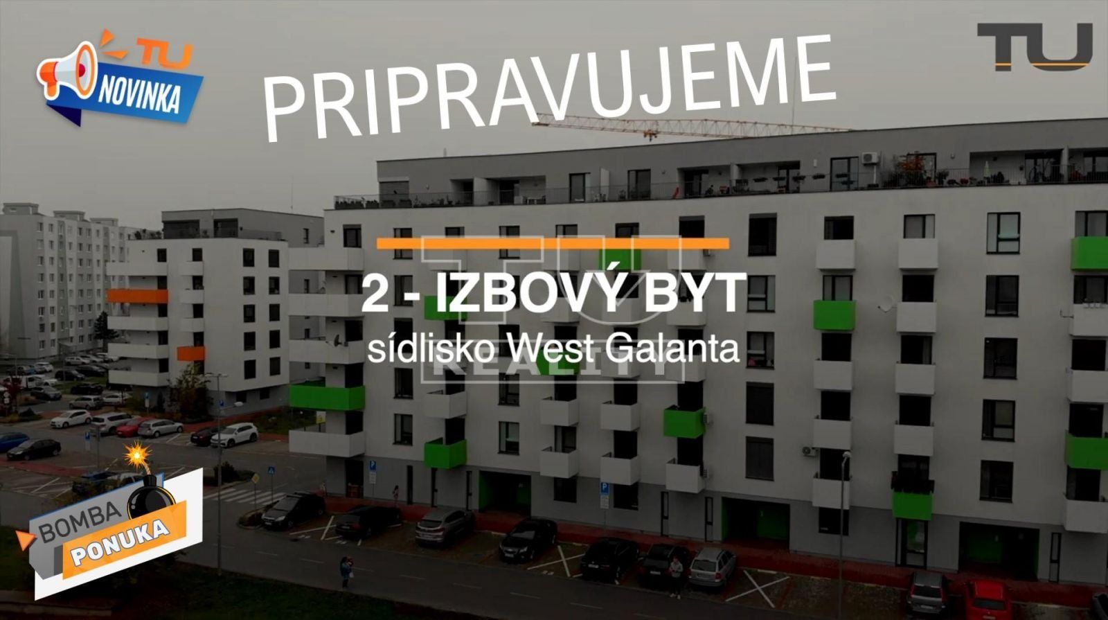 PRIPRAVUJEME: 2-izbový byt s balkónom, sídl. WEST