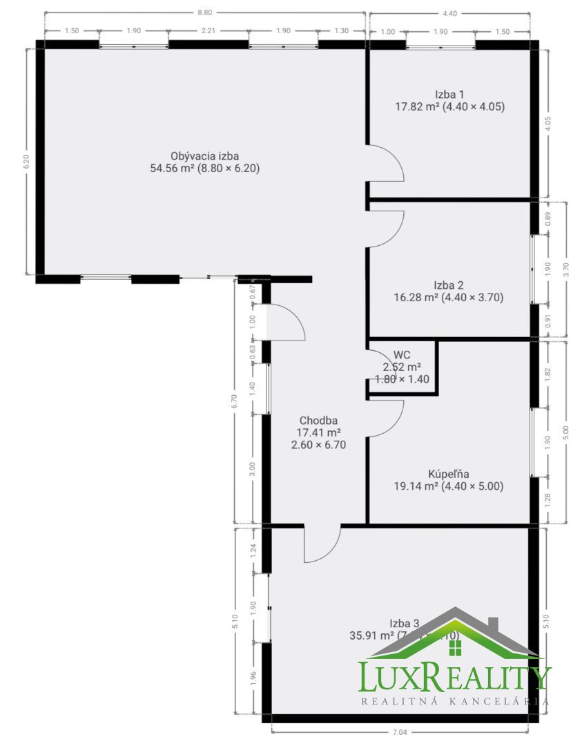 Priestranný bungalov 165m2 + 700m2 pozemok