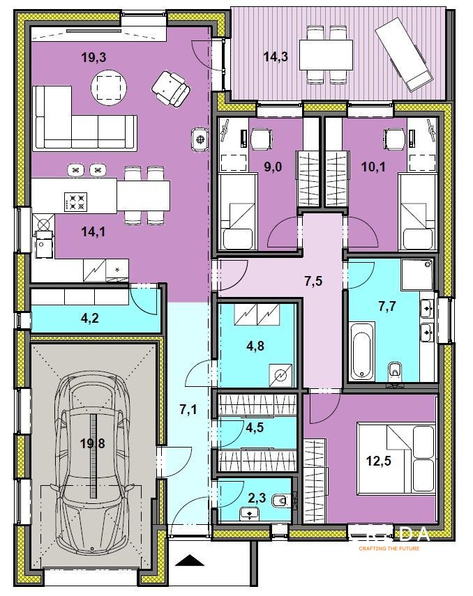 CREDA | predaj moderná novostavba rodinný dom, Nitra - Kynek