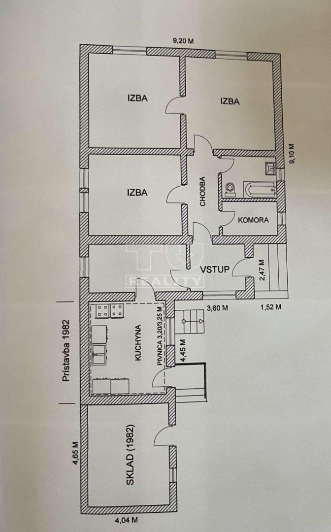 3 izb.RD v pôvodnom stave, 137 m2, 646 m2 pozemok