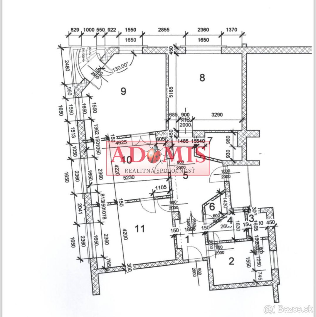 ADOMIS - predáme nadštandardný 4izbový byt po rekonštrukcii 130m2, 2 balkóny, Jesenského ulica Košice