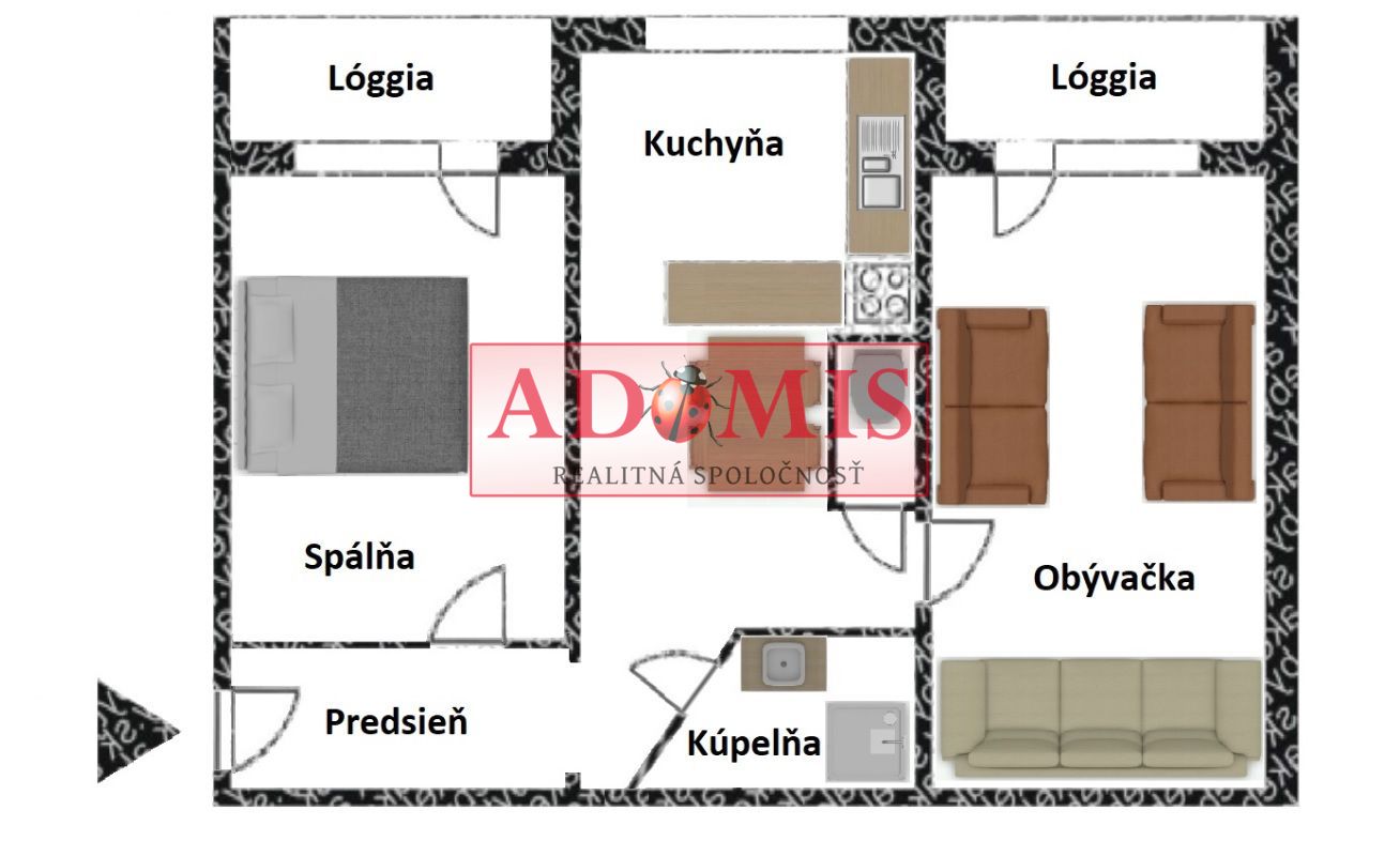 na predaj 2-izb.byt, 71m2, 2x balkón, vhodný na bývanie, aj ako INVESTÍCIA, Ludmanská, Košice