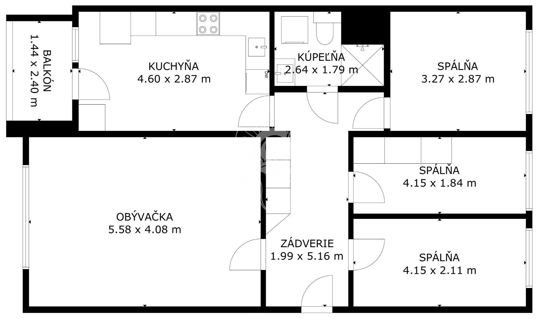 Na predaj zrekonštruovaný 4-izbový byt, Havanská ulica Košice