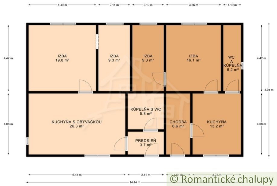 5 izbový rodinný dom s dvomi bytovými jednotkami na veľkom pozemku v Hlohovci