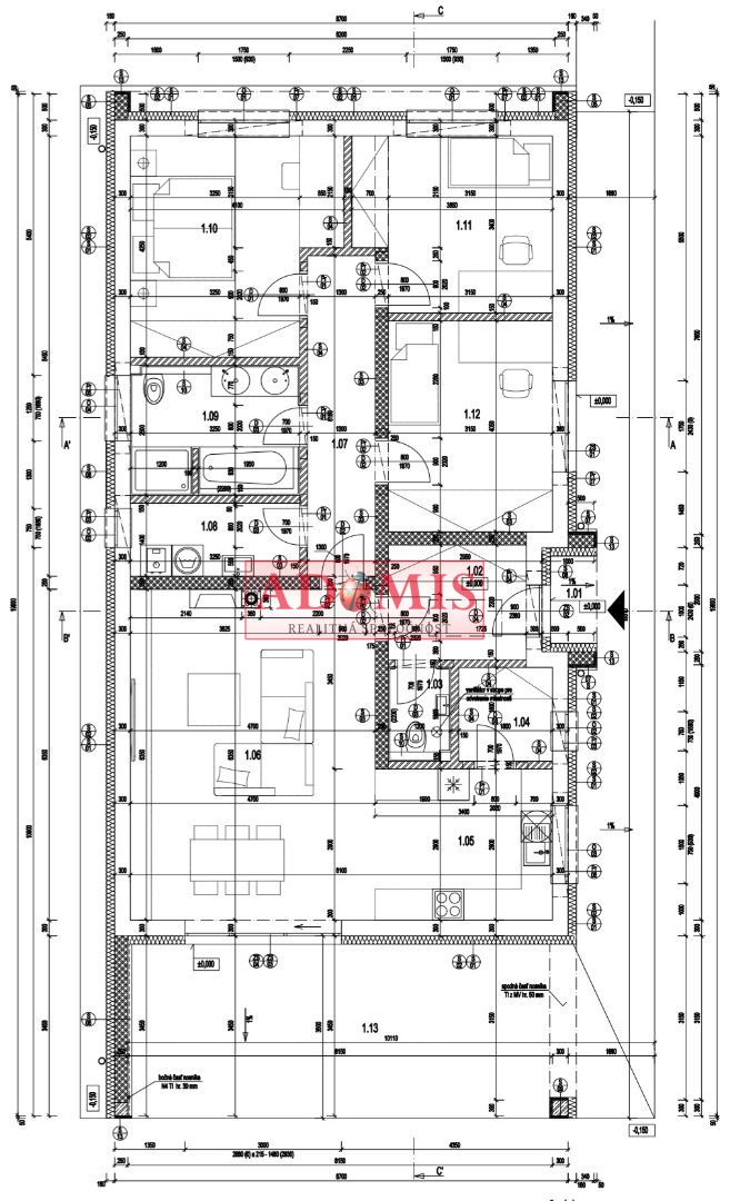 ADOMIS - predáme 4izbový bungalov - Novostavba 140m2 s priestrannou galériou,teraskou,obecná voda,ČOV,Cestice, len 15min z Košíc