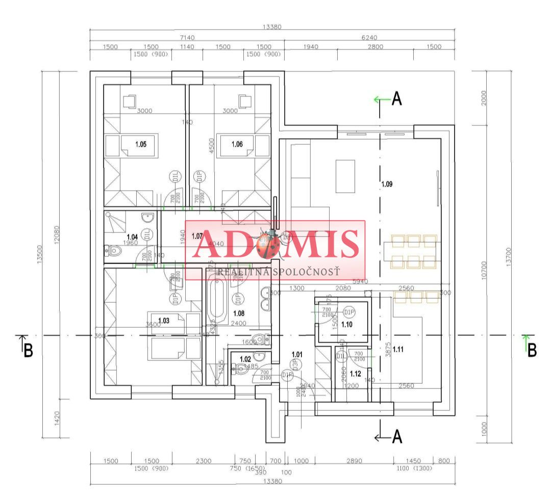 ADOMIS - Predám 4izbový HOLODOM 120m2, pozemok 648m2,2x kúpeľňa,Ruskov, len 15min z Košíc