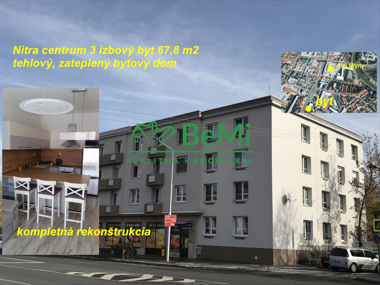 Centrum Nitry 3 - izbový byt v zateplenom tehlovom bytovom dome ID 527-113-MIG