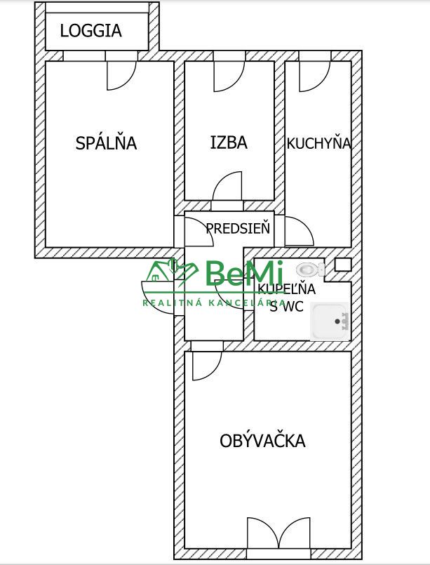 Prerobený 3 izb. byt s krásnym výhľadom, Nitra – Klokočina