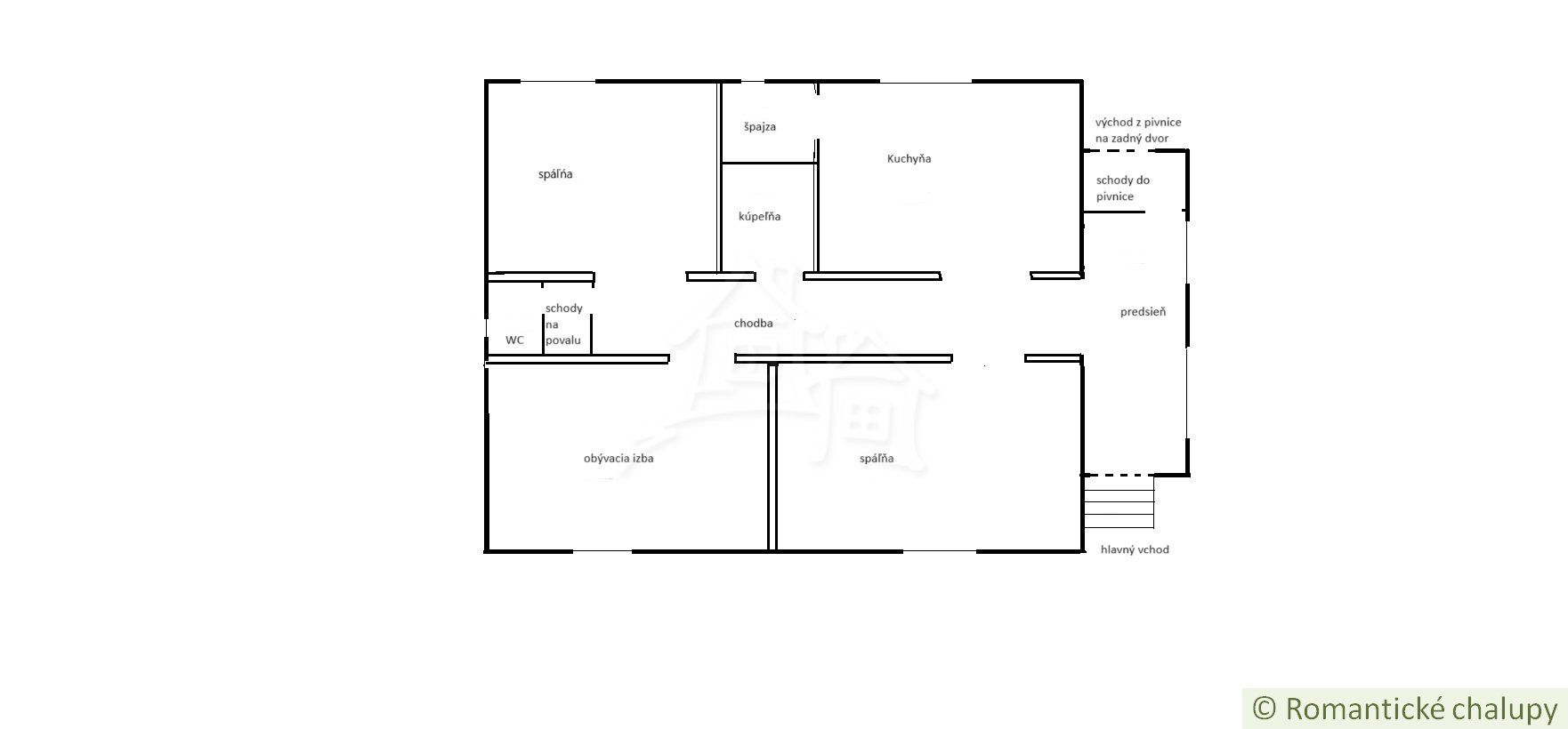 3-izbový rodinný dom s rovinatým pozemkom s rozlohou 1400m2 na okraji obce Alekšince