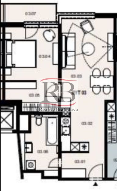 2 izbový byt s balkónom v novostavbe na Trnavskej ceste, PRENÁJOM