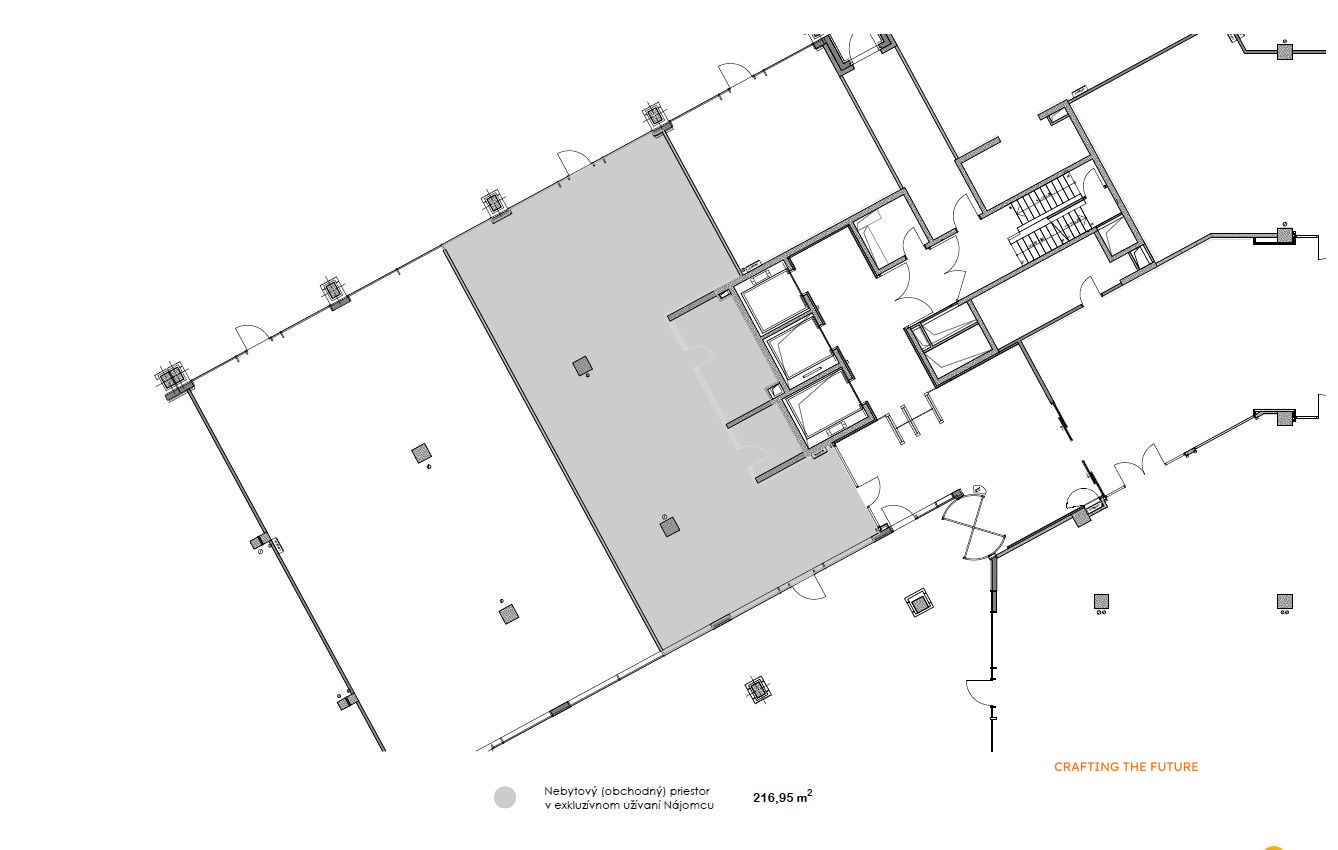 CREDA | prenájom 216 m2 obchodný priestor, Apollo Nivy