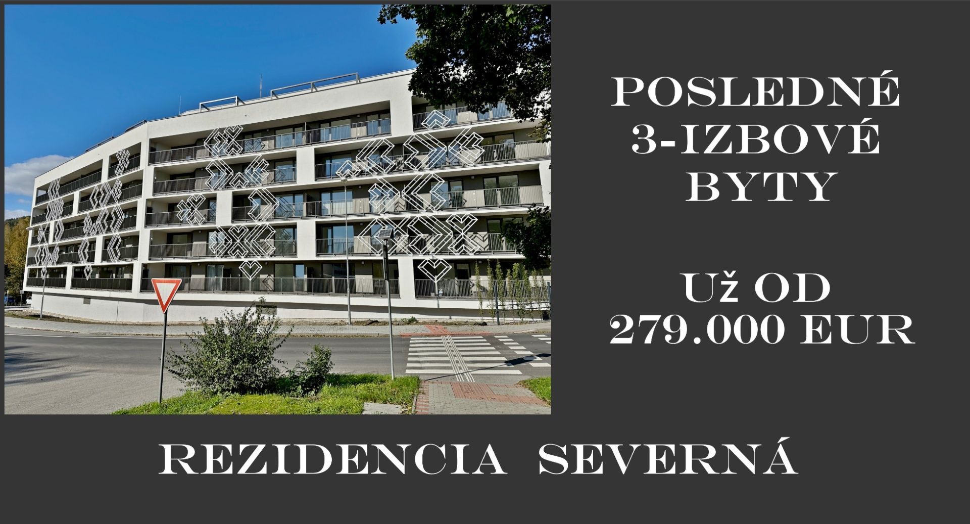 Rezidencia Severná: Posledné 3-izbové byty - už od 279.000 Eur