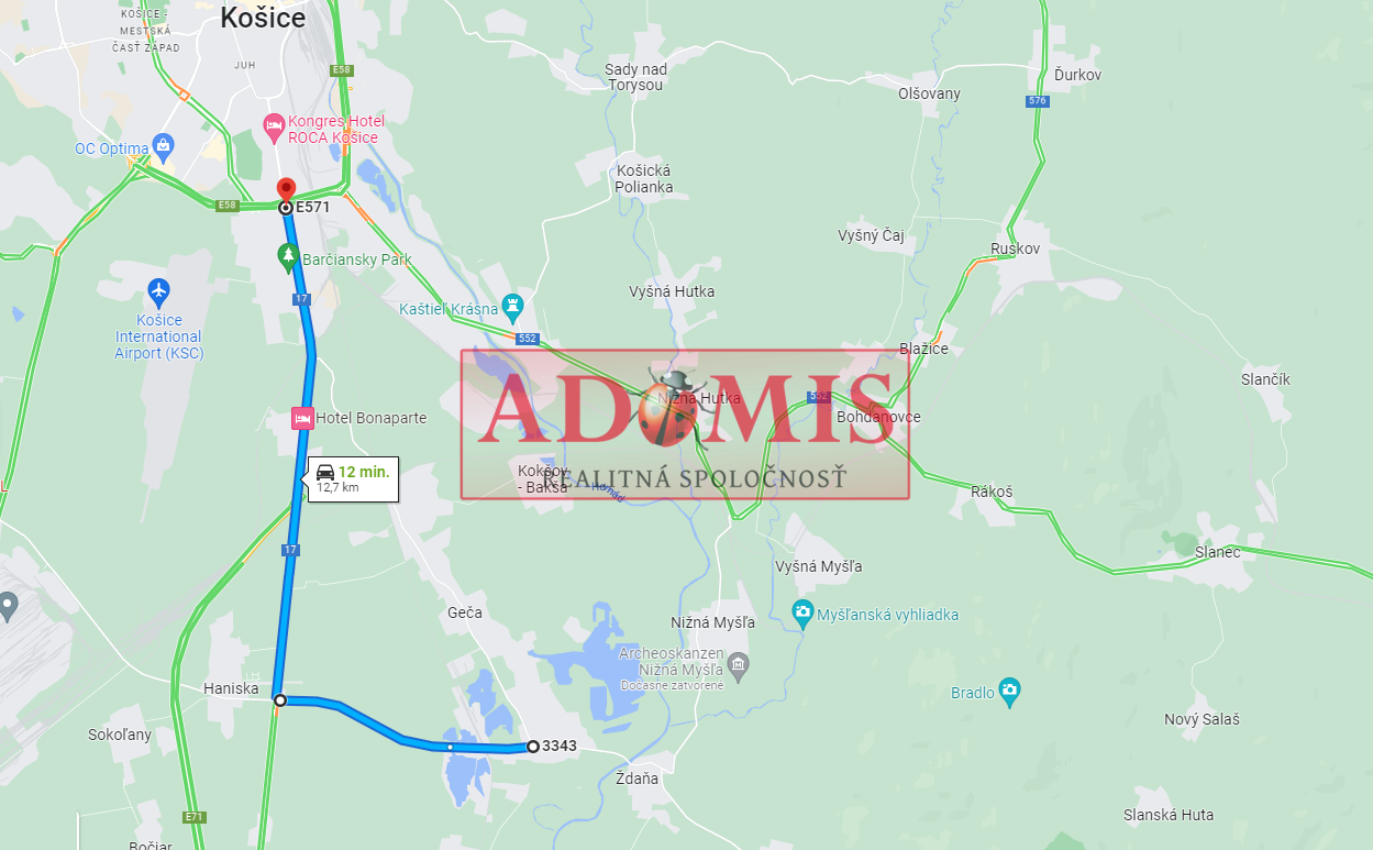 ADOMIS - prenájom administratívna budova 2podlažná - 237m2, parkovanie vo dvore, uzavretý strážený areál,Čaňa, iba 12km z Košíc