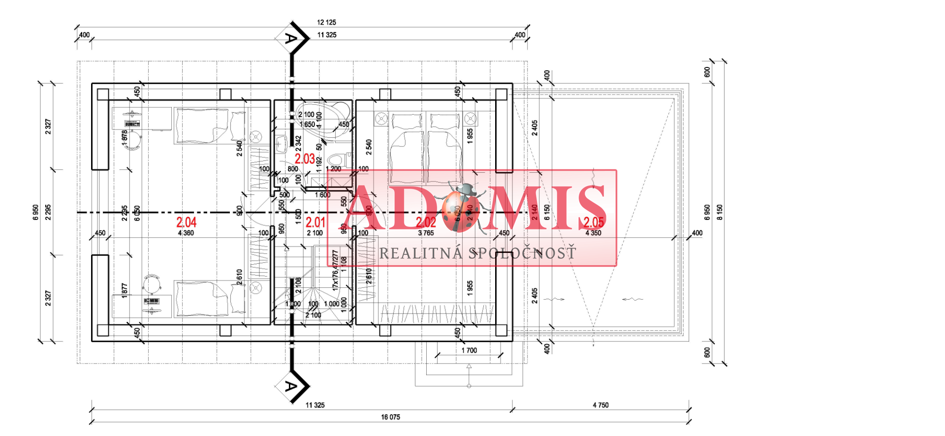 Rezerve,ADOMIS - predáme priestranný 5-izb. 2podlažný nadštandardný RD 171m2,2x kúpeľňa, všetky IS,  Košice - Šebastovce.