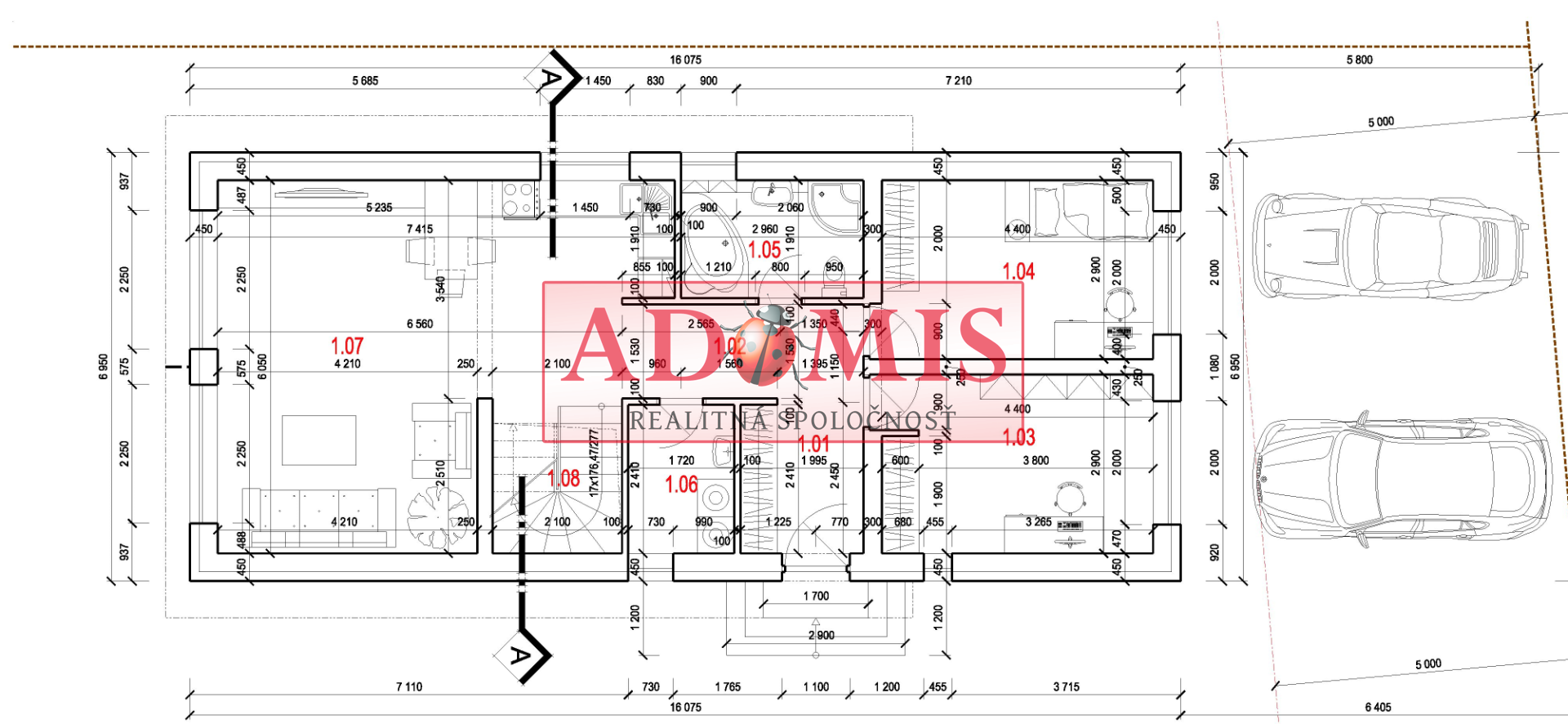 Rezerve,ADOMIS - predáme priestranný 5-izb. 2podlažný nadštandardný RD 171m2,2x kúpeľňa, všetky IS,  Košice - Šebastovce.