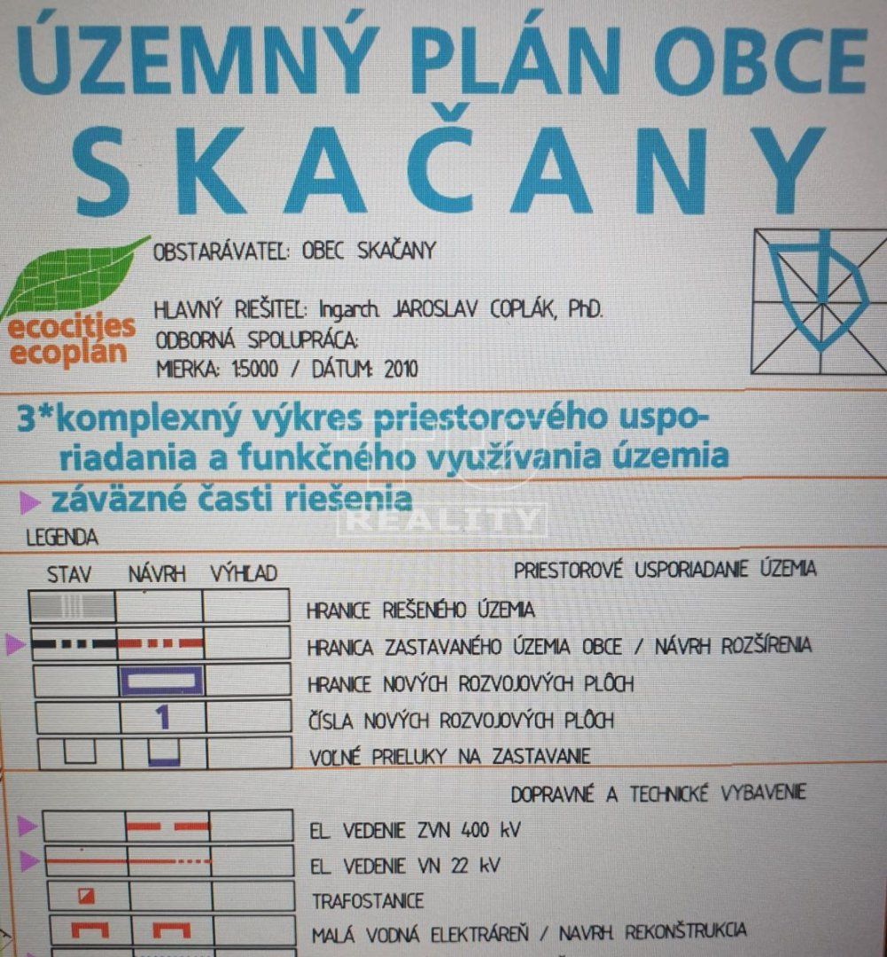 POZEMOK 2371 m2 / Skačany - Partizánske/ Príroda