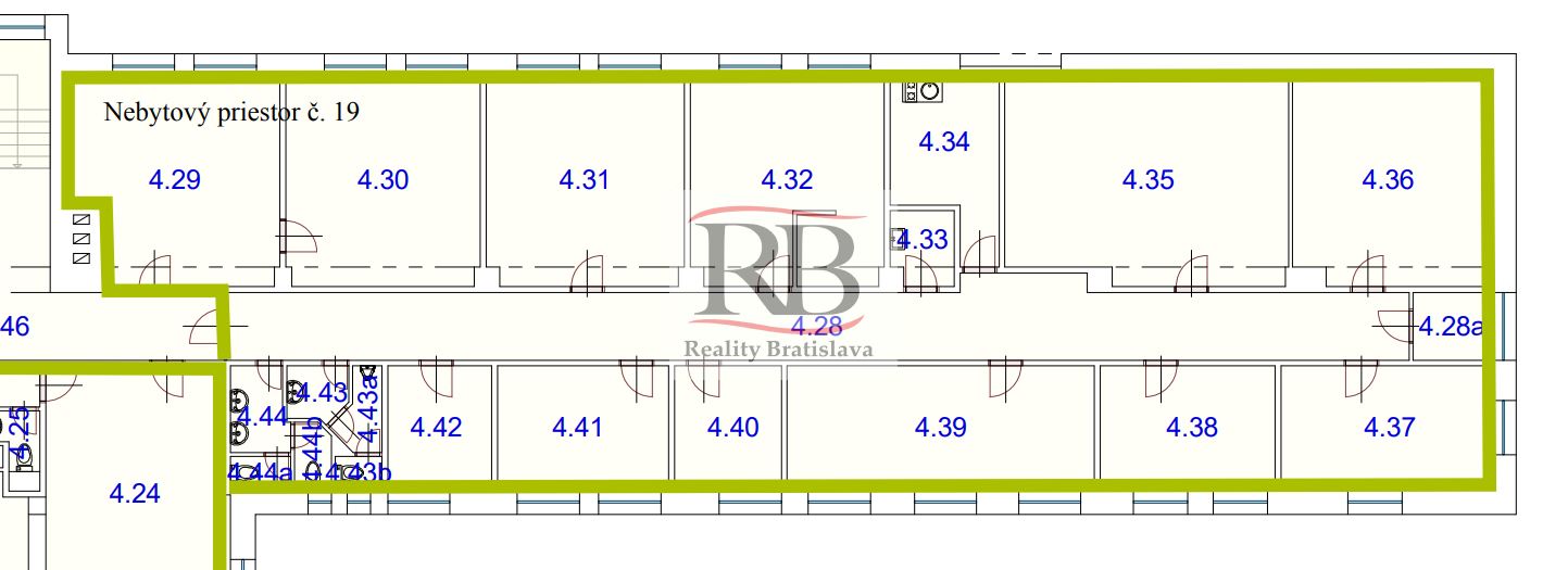 Administratívny celok kancelárií 356,2m2 na PREDAJ, Záhradnícka –RUŽINOV, BA2