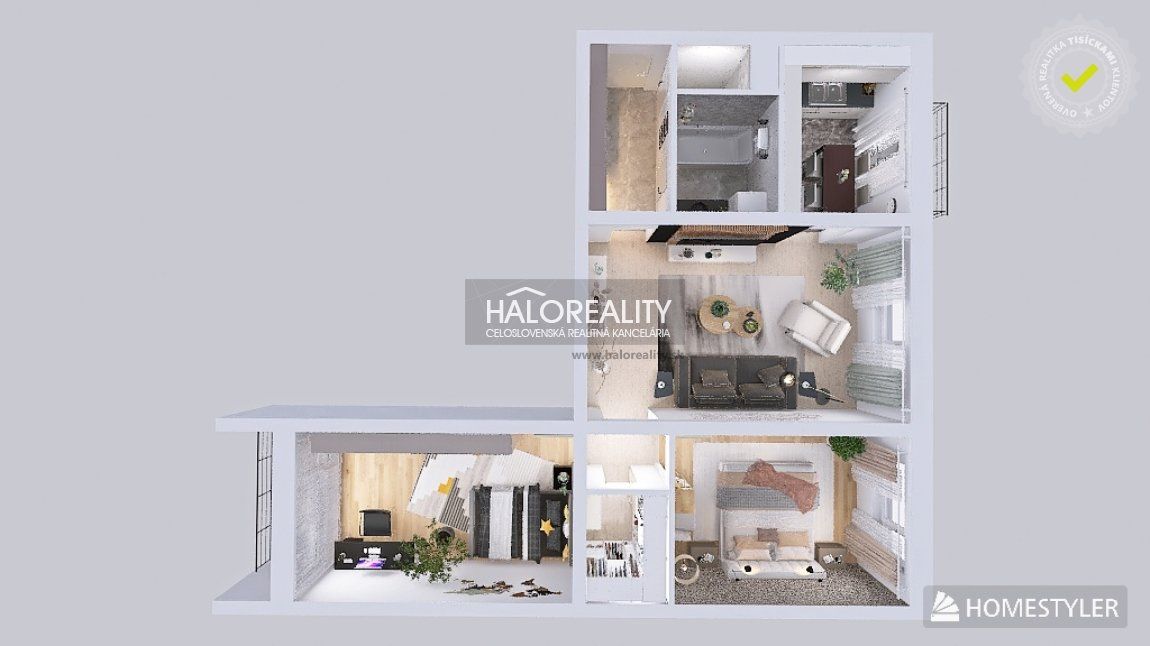 HALO reality - Predaj, trojizbový byt Bratislava Ružinov, Šalviova - EXKLUZÍVNE HALO REALITY