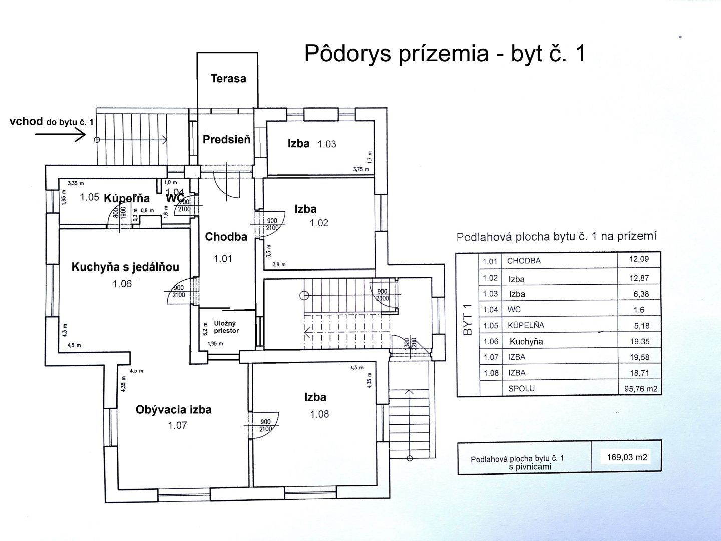 4-izbový byt 169 m2, so záhradou 342 m2 vo vile v Trenčíne