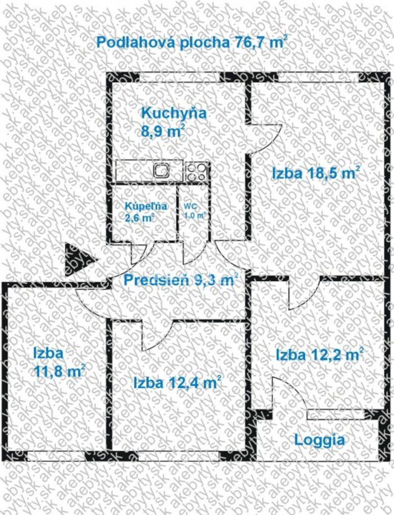 Predaj 4-izbový bytu s potenciálom v Bratislave-Vrakuňa 77m2