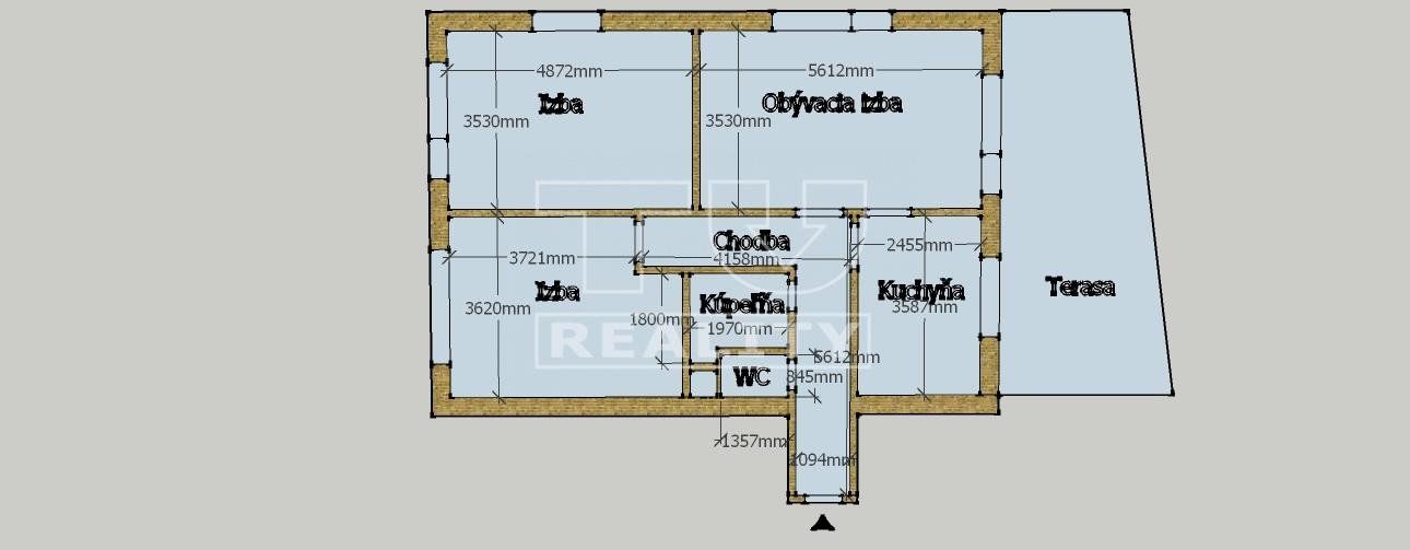 Výnimočný  3 izbový byt s obytnou plochou 76 m2, s priestrannou terasou a vlastnou záhradkou s plochou 88 m2 v pokojnej zelenej časti Bratislava – Poš