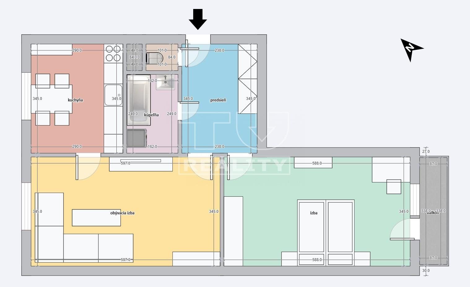 Priestranný 2 izbový byt s balkónom a pivnicou – Skvelá príležitosť blízko Bratislavy!, SVÄTÝ JUR, 71,67 m²