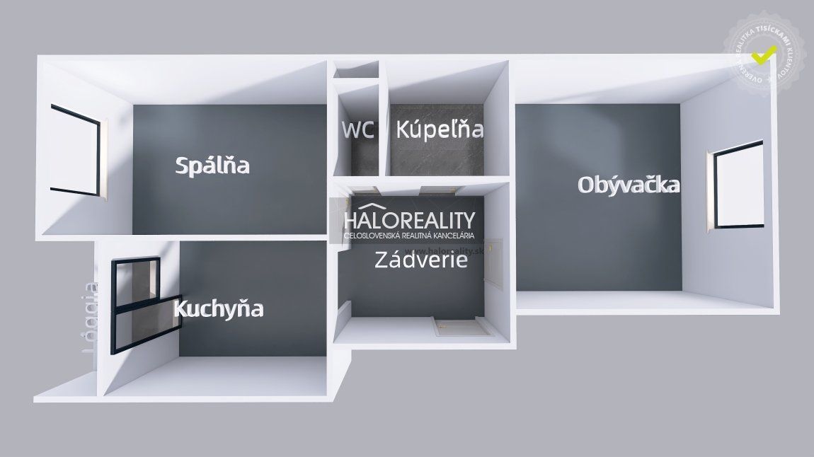 HALO reality - Predaj, dvojizbový byt Považská Bystrica - ZNÍŽENÁ CENA - EXKLUZÍVNE HALO REALITY